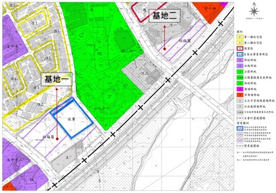 板樹地區社宅變更示意圖。