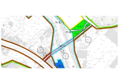保長里新闢10公尺寬聯外道路變更示意圖。