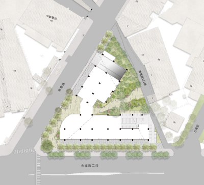 土城板院段基地未來空間配置示意圖
