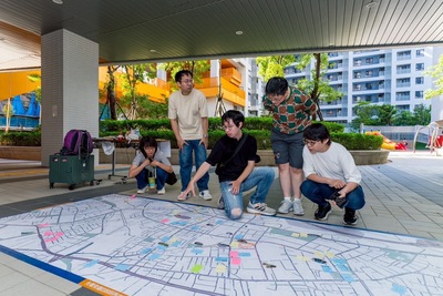 新北土城員和社宅住戶共同繪製的私房景點與美食地圖。