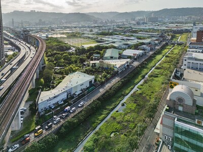 新莊副都心站附近空拍圖。