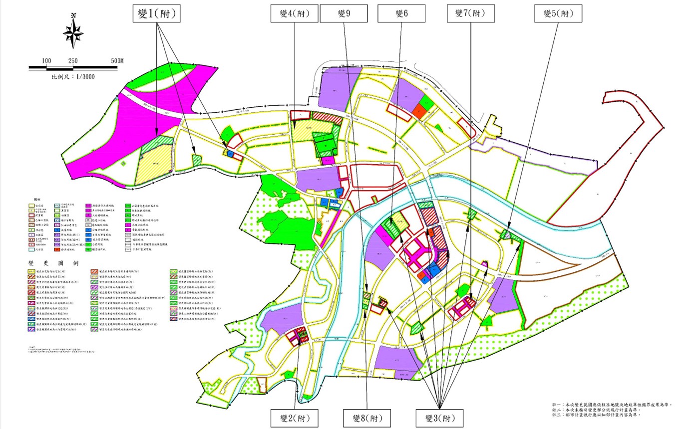 三峽公設專通案都市計畫變更示意圖