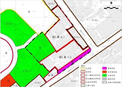 新店榮工單元4土地使用計畫示意圖